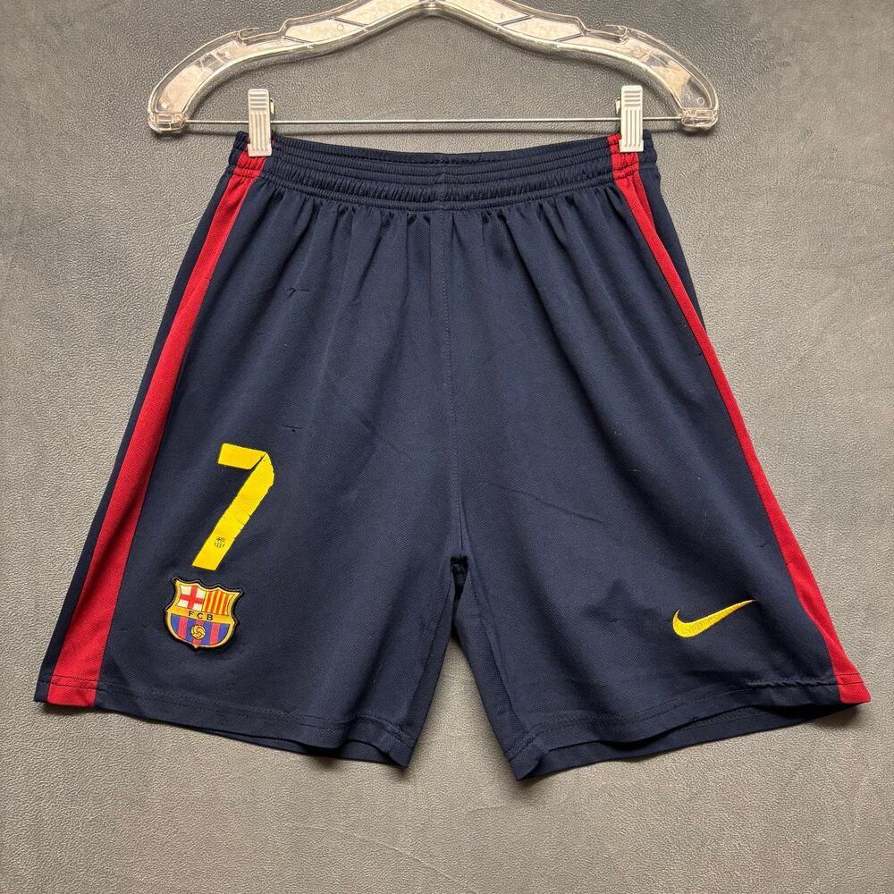 Nike FCB Soccer Shorts Kids Performance Exercise Work Out Soccer Futbol Patch